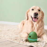HKM-5254461 Egg Shaped Dancing Toy for Pets - Interactive Snack Dispenser with Whistle, Light and Motion