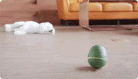 HKM-5254461 Egg Shaped Dancing Toy for Pets - Interactive Snack Dispenser with Whistle, Light and Motion