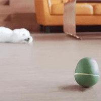 HKM-5254461 Egg Shaped Dancing Toy for Pets - Interactive Snack Dispenser with Whistle, Light and Motion