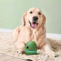 HKM-5254461 Egg Shaped Dancing Toy for Pets - Interactive Snack Dispenser with Whistle, Light and Motion