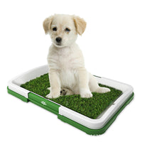 HKM-5255101 Dog Potty Training System with Antibacterial Lawn Carpet and Easy Clean Grid Design