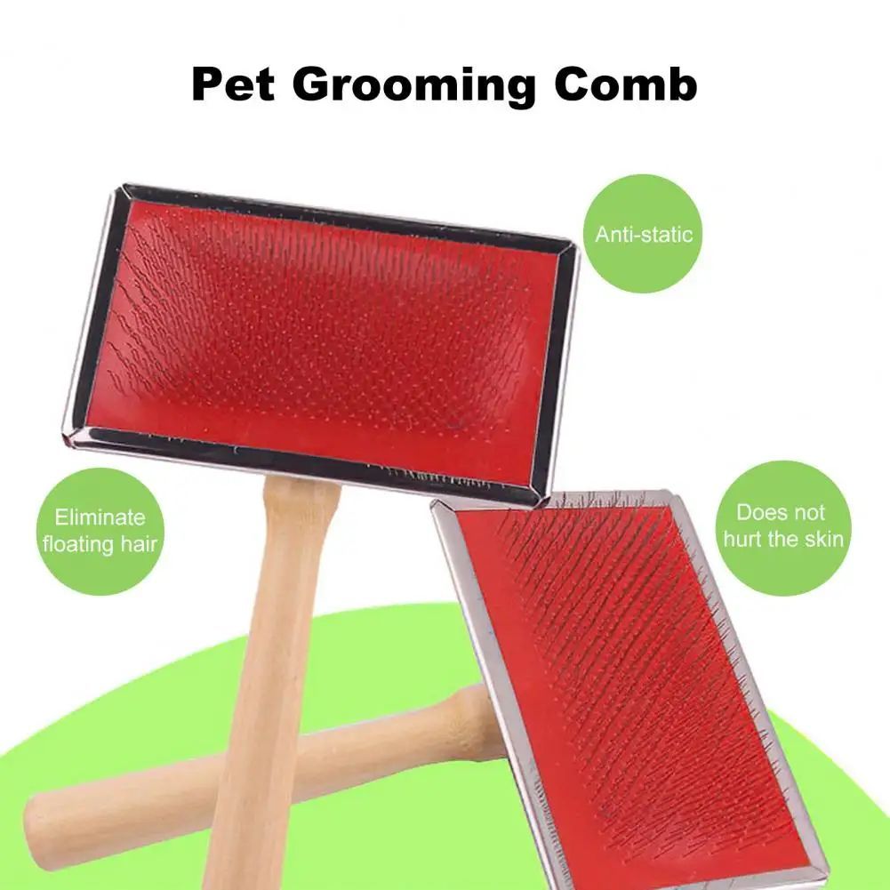 HKM-5255229 Durable Stainless Steel Pet Grooming Comb for Dogs and Cats - Gentle Knot and Tangle Remover with Ergonomic Handle