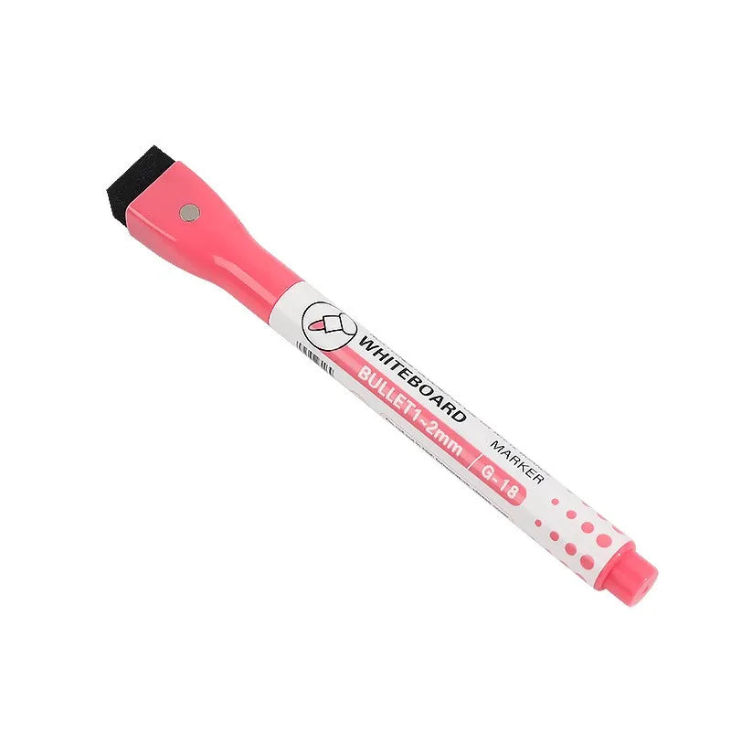 HKM-525523 Magnetic Whiteboard Markers with Eraser - 8 Durable Water-Based Dry Erase Pens for Office and School