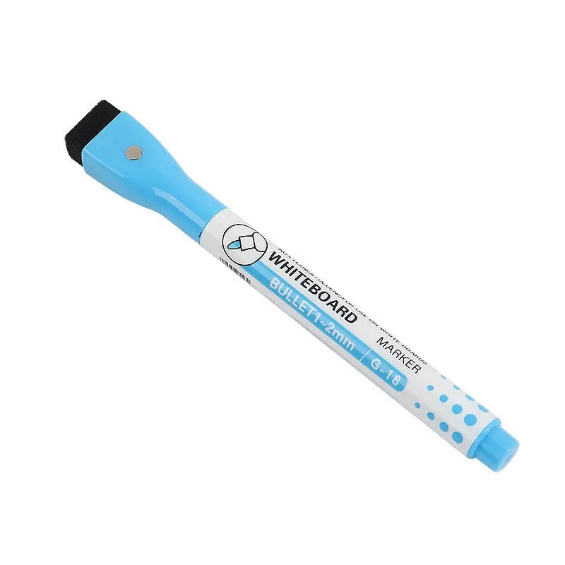 HKM-525523 Magnetic Whiteboard Markers with Eraser - 8 Durable Water-Based Dry Erase Pens for Office and School