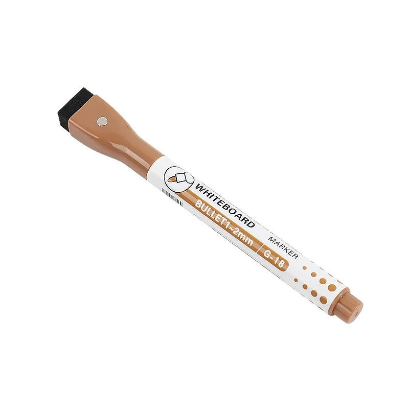 HKM-525523 Magnetic Whiteboard Markers with Eraser - 8 Durable Water-Based Dry Erase Pens for Office and School