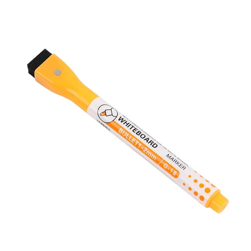 HKM-525523 Magnetic Whiteboard Markers with Eraser - 8 Durable Water-Based Dry Erase Pens for Office and School