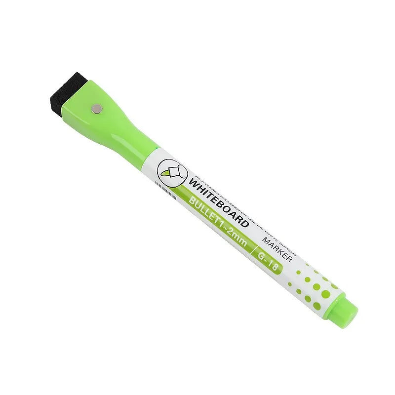 HKM-525523 Magnetic Whiteboard Markers with Eraser - 8 Durable Water-Based Dry Erase Pens for Office and School