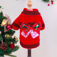 HKM-5257405 Cozy Christmas Sweater for Pets in Red and Green - Various Sizes Available