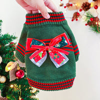HKM-5257405 Cozy Christmas Sweater for Pets in Red and Green - Various Sizes Available