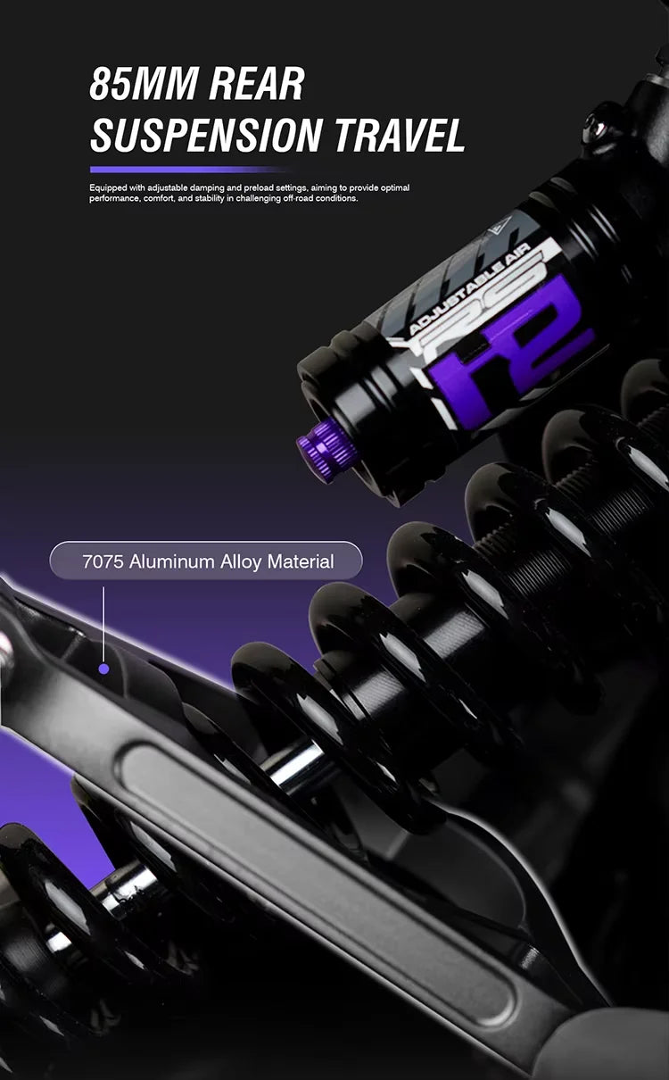 HKM-525779 2025 Electric Dirt Bike 72V 10kW Mid-Drive Full Suspension Max Speed 85KM/H 120KM Range Off-Road Motorcycle