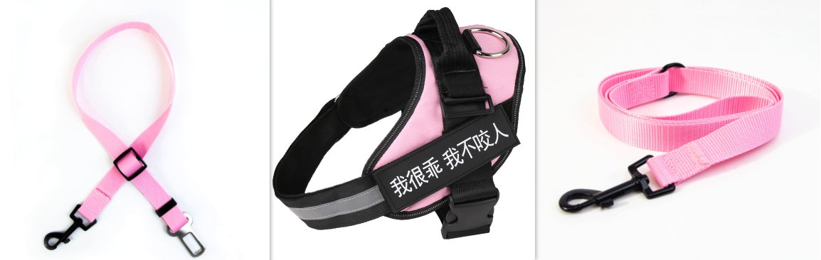 HKM-5258685 Durable Nylon Dog Leash with Reflective Design and Stainless Steel Ring
