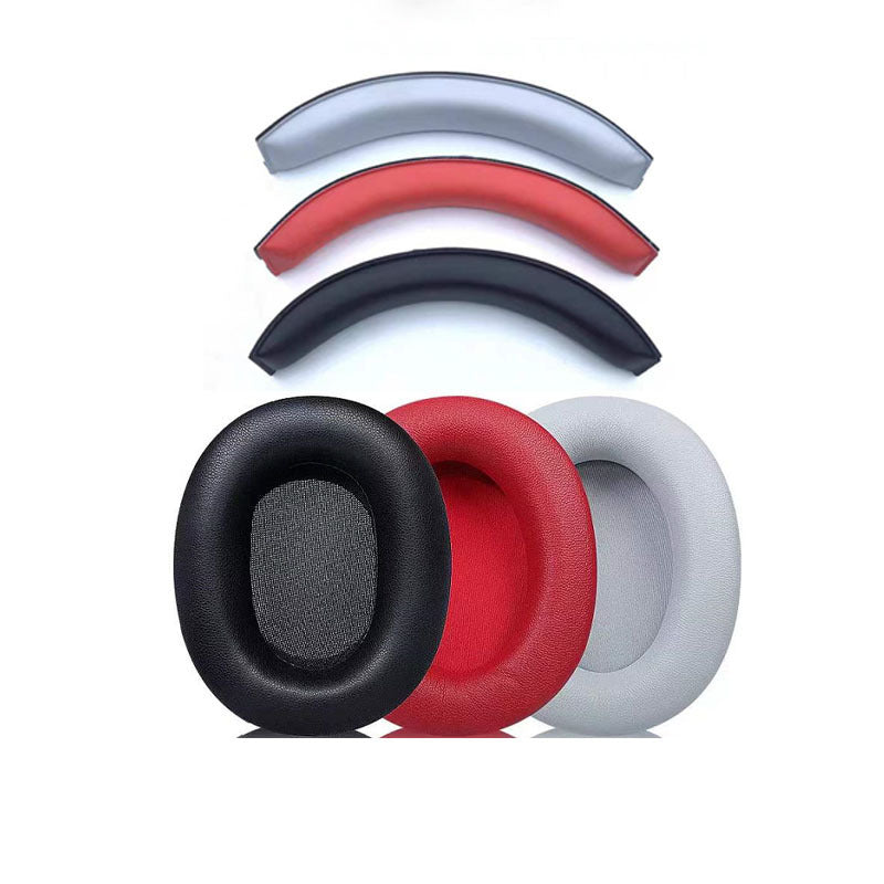HKM-525907 Foam Cover Earmuff with PU Leather Head Pad in Black, Gray, and Red