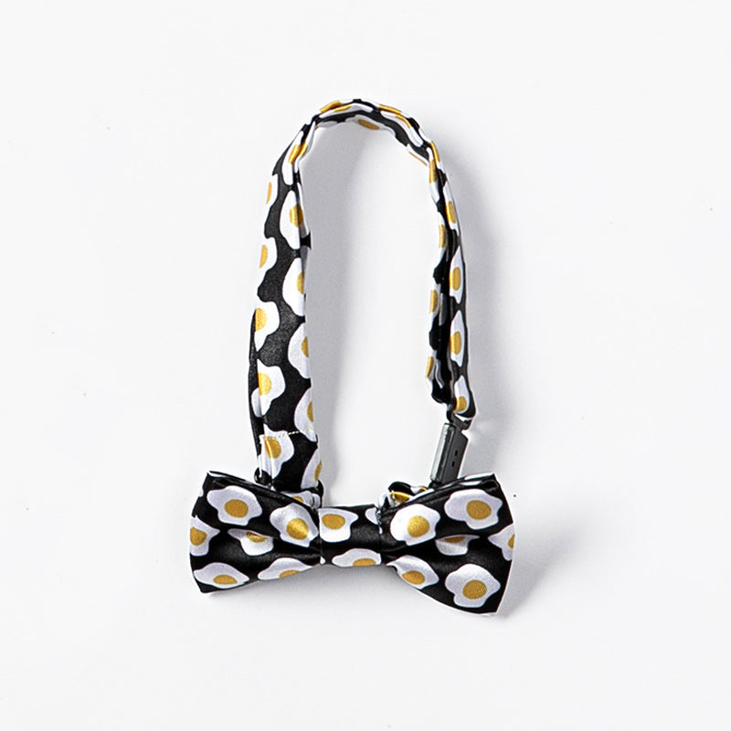 HKM-5261373 Cartoon Patterned Polyester Dog Bow Tie Accessory for Pets