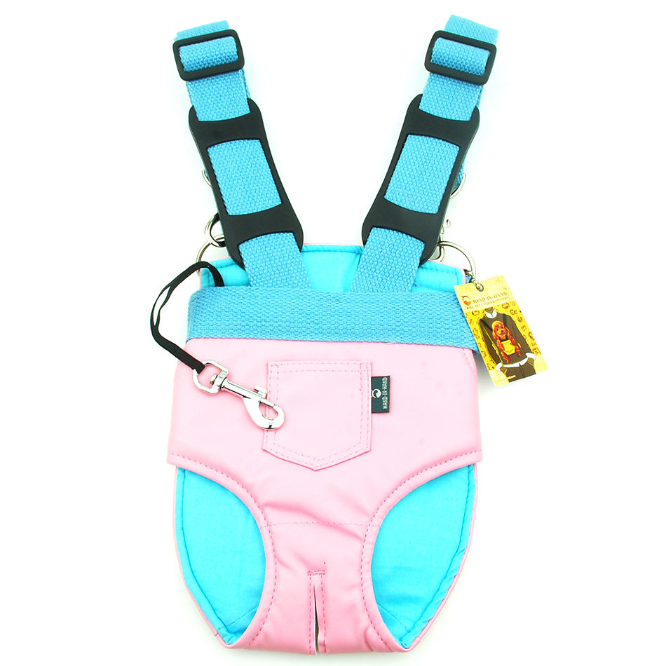 HKM-5261629 Soft PU Pet Backpack in Pink, Blue, Gray, and Brown - Available in Multiple Sizes