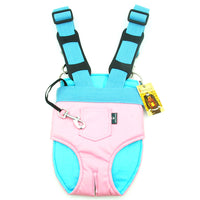 HKM-5261629 Soft PU Pet Backpack in Pink, Blue, Gray, and Brown - Available in Multiple Sizes