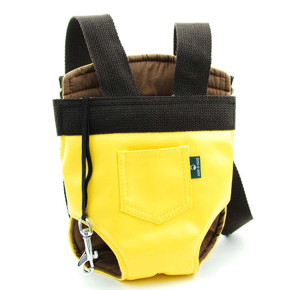 HKM-5261629 Soft PU Pet Backpack in Pink, Blue, Gray, and Brown - Available in Multiple Sizes