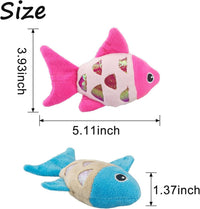 HKM-5262653 Interactive Cat Fish Toys with Crinkle Paper and Catnip - Soft Plush for Chewing and Dental Health