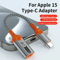 HKM-526291 Type C to 8 Pin Adapter for iPhone 15, iPad, and MacBook – Charging, Data Transfer, and Audio Connection