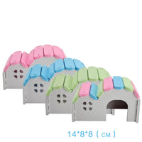 HKM-5263421 Hamster Nest Playground with Ladder - Durable, Non-Toxic PVC Pet House and Toy