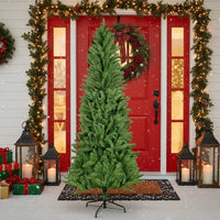 HKM-526355 6FT Slim Pencil Artificial Christmas Tree with Dense Branches for Holiday Decor