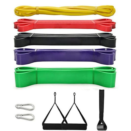 HKM-526419 Heavy Duty 5-Piece Latex Resistance Bands for Strength Training and Fitness