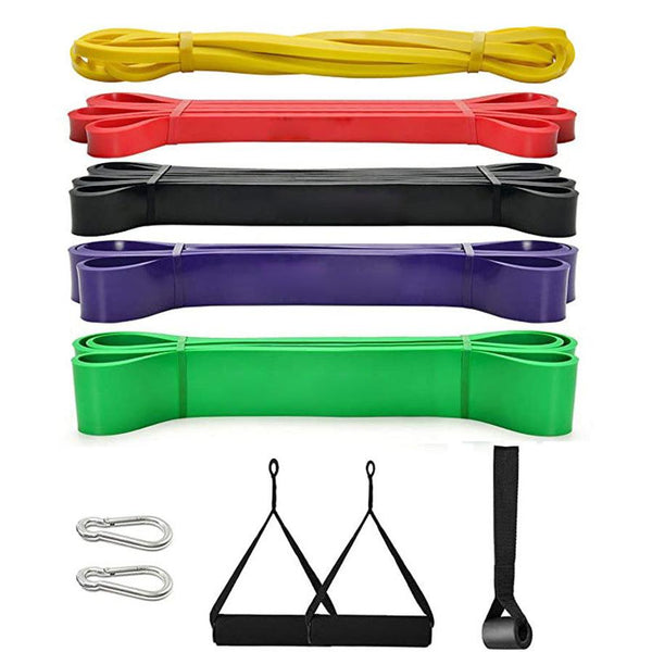 HKM-526419 Heavy Duty 5-Piece Latex Resistance Bands for Strength Training and Fitness
