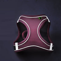 HKM-5264445 Reflective Outdoor Pet Harness with Traction Rope - Available in Lemon Yellow, Mint Green, and Cherry Blossom Powder