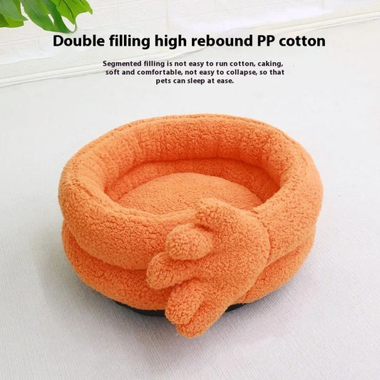 HKM-5265213 Cozy Plush Dog and Cat Mattress for Autumn and Winter – Perfect Sleeping Kennel for Pets, Size 48x20 cm