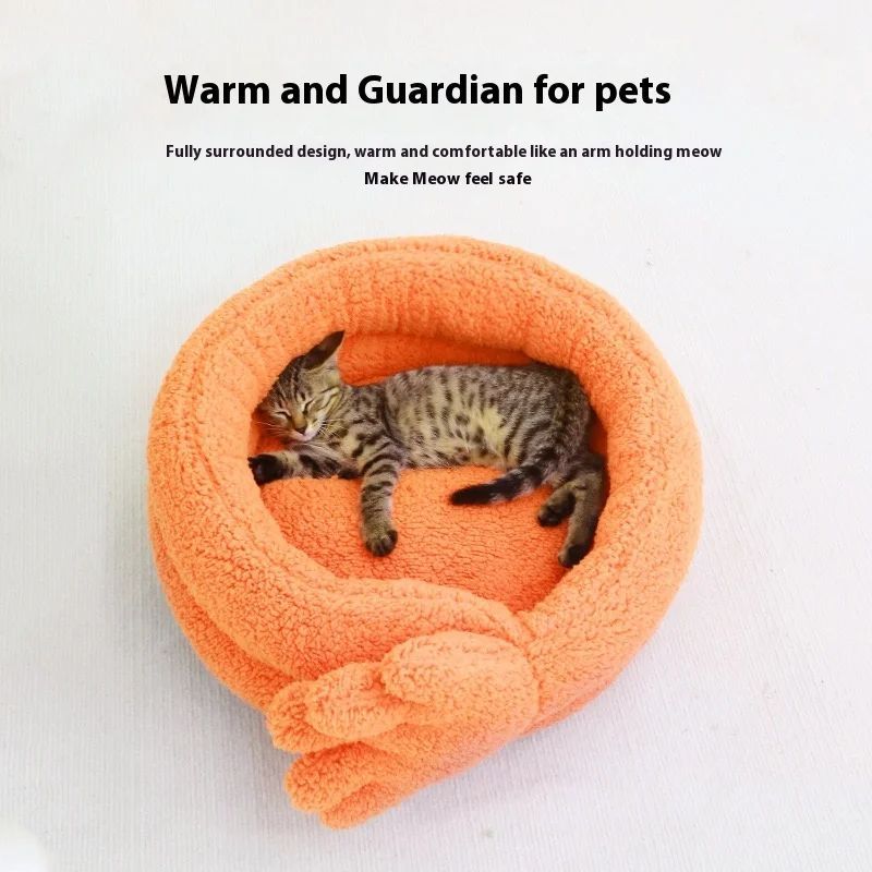 HKM-5265213 Cozy Plush Dog and Cat Mattress for Autumn and Winter – Perfect Sleeping Kennel for Pets, Size 48x20 cm