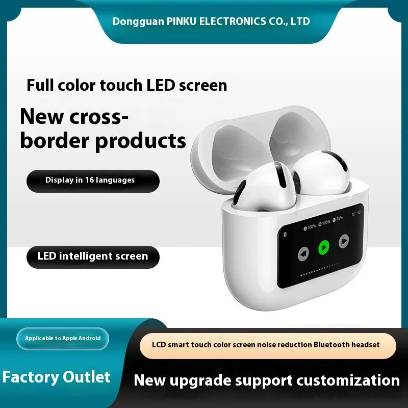 HKM-526547 Ultra-Long Battery Life TWS Earphones with ANC and LED Smart Full Color Display