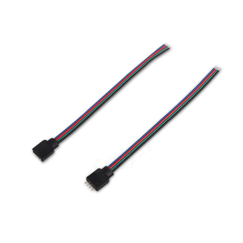 HKM-526611 RGB Light Bar Connector Cable - 15cm 4P Male to Female Power Connection Wire