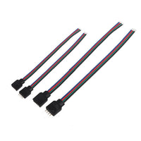 HKM-526611 RGB Light Bar Connector Cable - 15cm 4P Male to Female Power Connection Wire