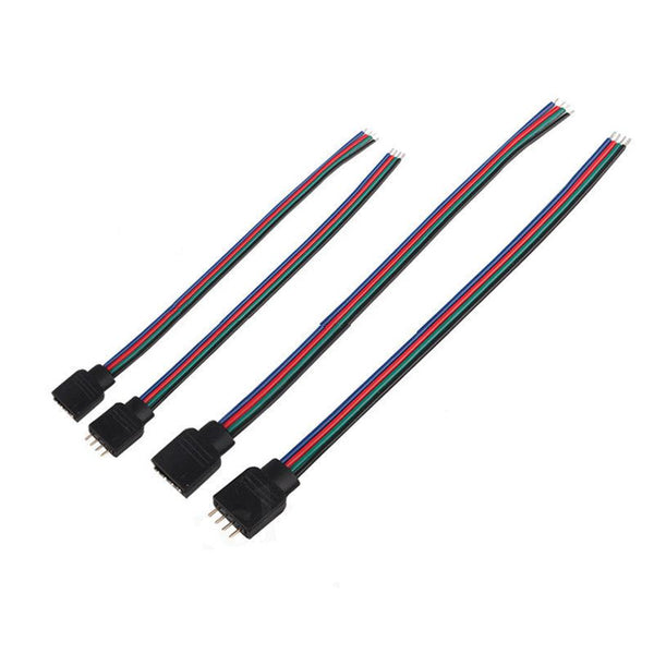 HKM-526611 RGB Light Bar Connector Cable - 15cm 4P Male to Female Power Connection Wire