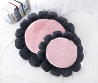 HKM-5267005 Soft Waxy Rabbit Velvet Pet Mat - Stylish Flower Design, Available in Four Colors and Three Sizes