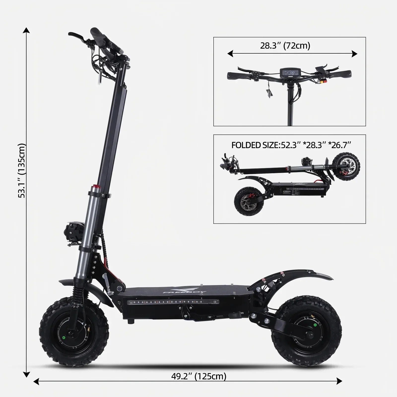 HKM-526739 60V 38AH Electric Scooter with Seat, 6000W Motor, 100-120KM Range, Foldable & Waterproof, Dual Suspension