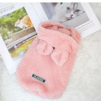 HKM-5269309 Cozy Cotton Plush Cat Outfit in Pink and Grey - Multiple Sizes Available