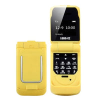 HKM-526931 Compact Mini Flip Phone - Small Screen under 4 Inches, Universal GSM with No Camera, Available in Various Colors