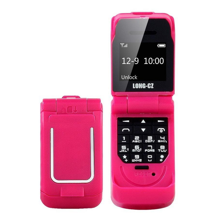 HKM-526931 Compact Mini Flip Phone - Small Screen under 4 Inches, Universal GSM with No Camera, Available in Various Colors