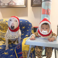 HKM-5269949 Cozy Red Woolen Hat for Pets - Sizes S to XL for Autumn and Winter