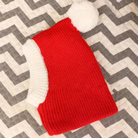 HKM-5269949 Cozy Red Woolen Hat for Pets - Sizes S to XL for Autumn and Winter