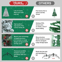 HKM-526995 Eco-Friendly PVC Flocked Artificial Christmas Tree 9ft (180cm) Fireproof Hinged Design for Festive Decorations