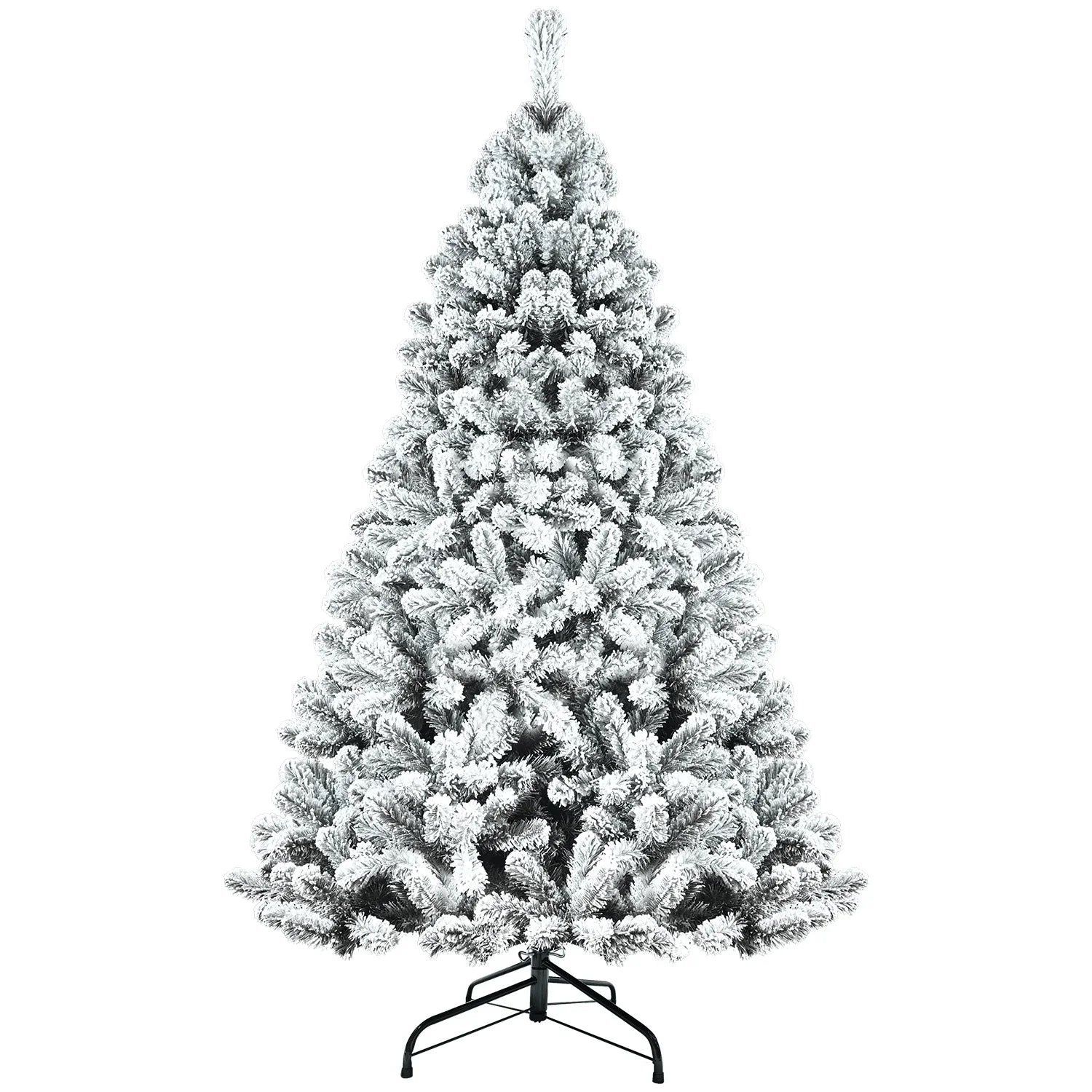 HKM-526995 Eco-Friendly PVC Flocked Artificial Christmas Tree 9ft (180cm) Fireproof Hinged Design for Festive Decorations