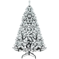 HKM-526995 Eco-Friendly PVC Flocked Artificial Christmas Tree 9ft (180cm) Fireproof Hinged Design for Festive Decorations