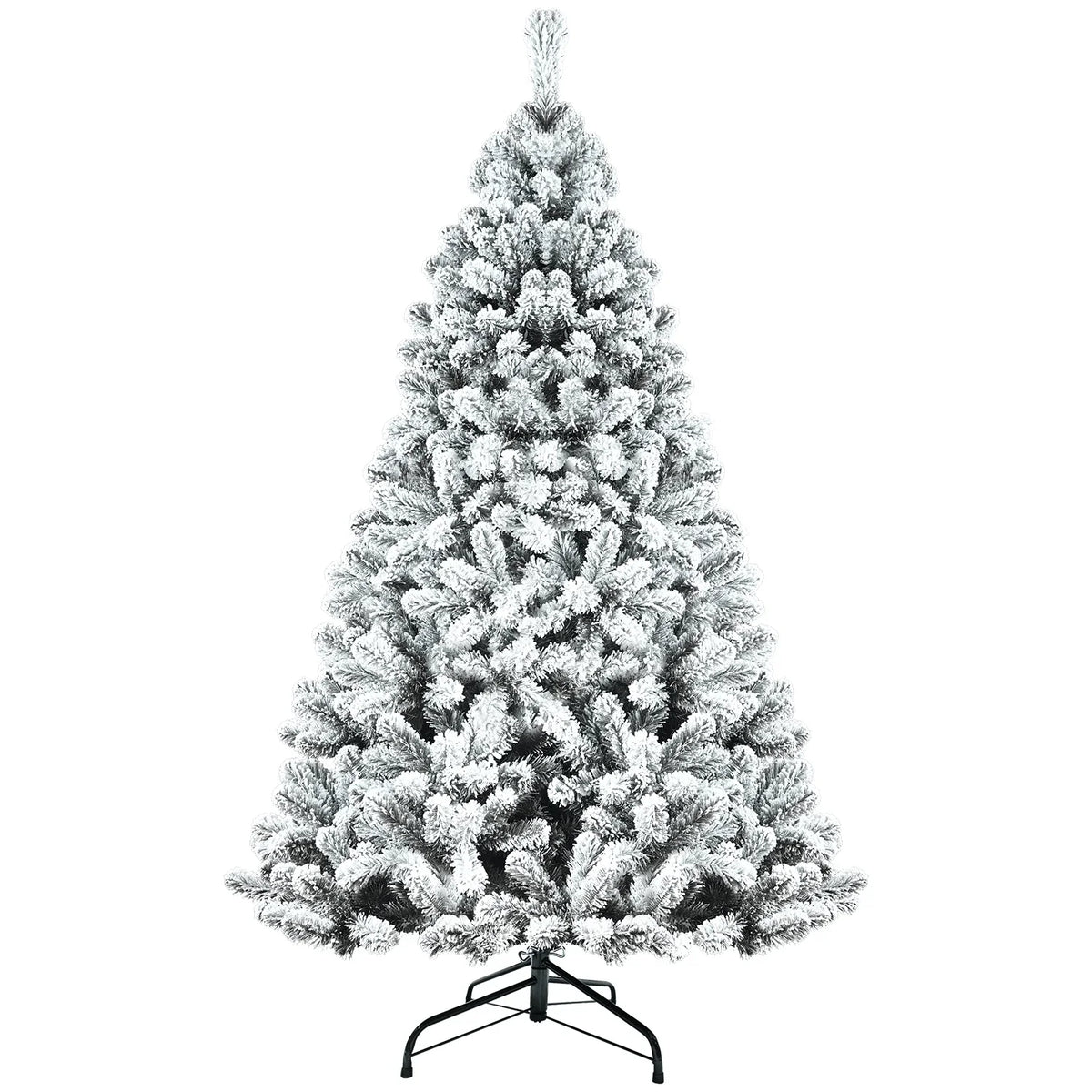HKM-526995 Eco-Friendly PVC Flocked Artificial Christmas Tree 9ft (180cm) Fireproof Hinged Design for Festive Decorations