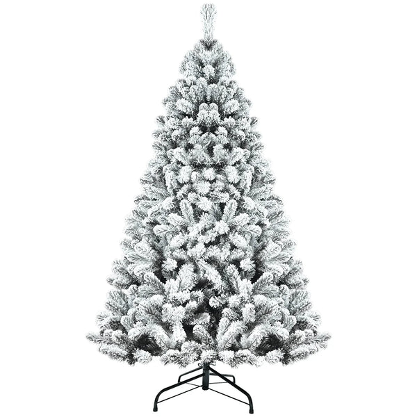 HKM-526995 Eco-Friendly PVC Flocked Artificial Christmas Tree 9ft (180cm) Fireproof Hinged Design for Festive Decorations
