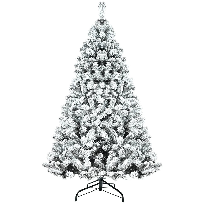 HKM-526995 Eco-Friendly PVC Flocked Artificial Christmas Tree 9ft (180cm) Fireproof Hinged Design for Festive Decorations