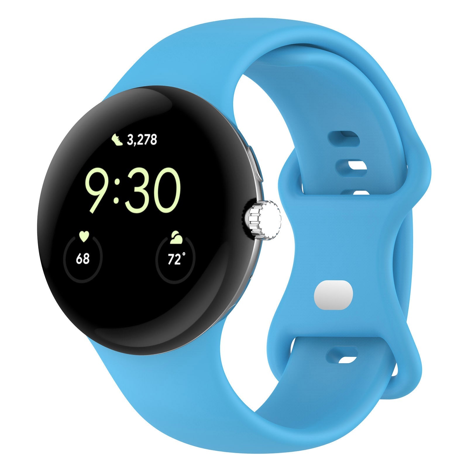 HKM-527059 Google Pixel Watch 1 & 2 Compatible Edible Silicon Watch Bands in Multiple Colors