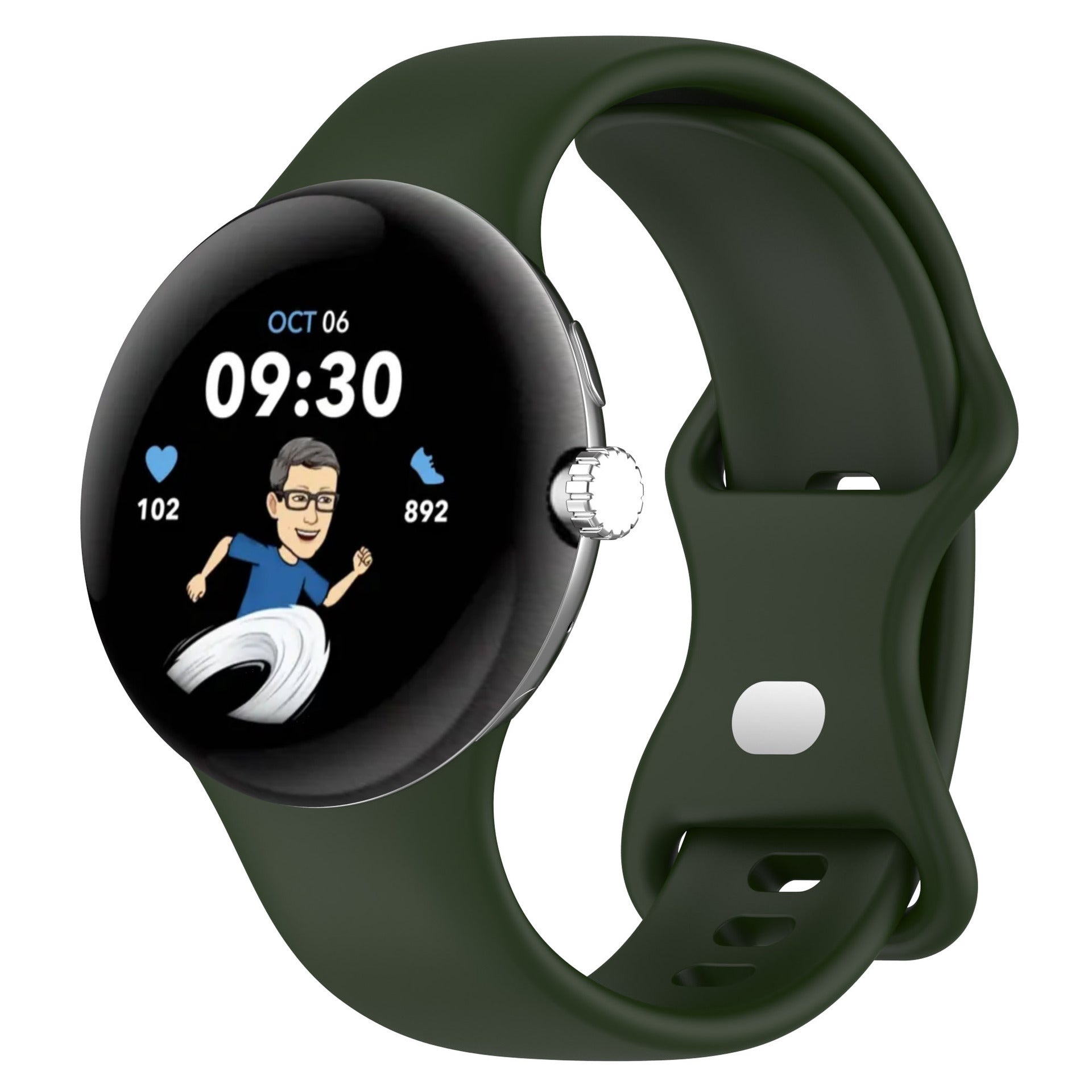 HKM-527059 Google Pixel Watch 1 & 2 Compatible Edible Silicon Watch Bands in Multiple Colors