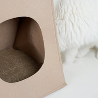 HKM-5271101 All-Weather Cat House in Khaki and Green with Multi-Functional Design