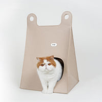 HKM-5271101 All-Weather Cat House in Khaki and Green with Multi-Functional Design